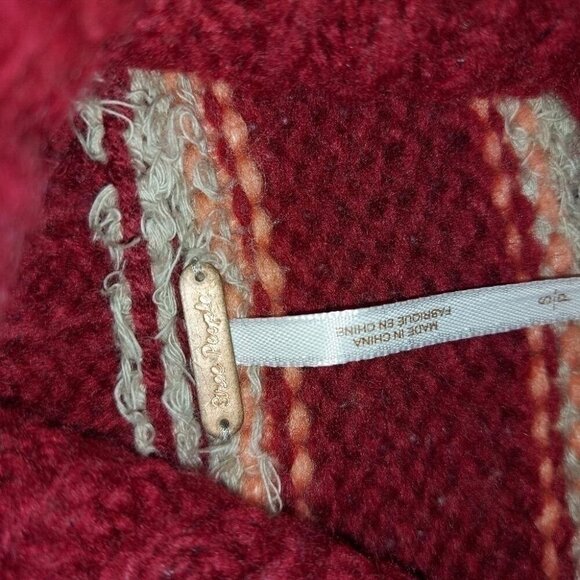 Boho Chunky Knit Sweater Small Free People Balloon Sleeve Cozy Statement - Picture 5 of 10